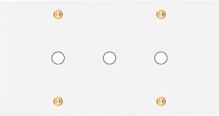 MODELEC - Façade Confidence Laiton Blanc Email Double Horizontale P3 à Vis