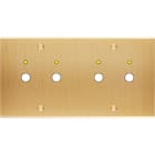 MODELEC - Façade Confidence Laiton Brosse Double Horizontale P2+Led P2+Led à Vis