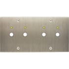 MODELEC - Façade Confidence Laiton Acier Brosse Double Horizontale P2+Led P2+Led à Vis