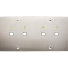 MODELEC - Façade Confidence Laiton Nickel Satine Double Horizontale P2+Led P2+Led à Vis