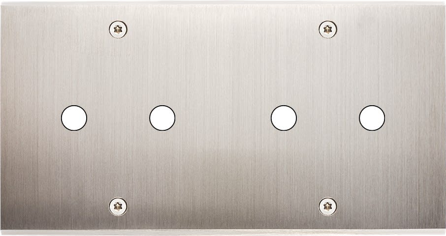 MODELEC - Façade Confidence Laiton Nickel Satine Double Horizontale P2 P2 à Vis