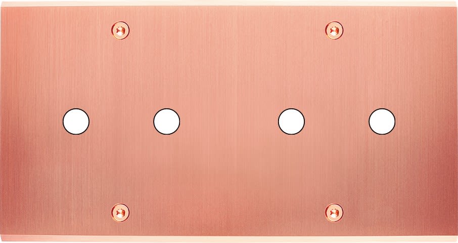 MODELEC - Façade Confidence Laiton Cuivre Satine Double Horizontale P4 à Vis