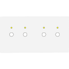 MODELEC - Façade Confidence Laiton Blanc Email Double Horizontale P2+Led P2+Led Magnetique