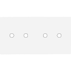 MODELEC - Façade Confidence Laiton Blanc Email Double Horizontale 4 Push