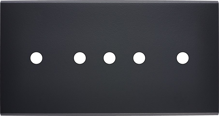 MODELEC - Façade Confidence Laiton Noir Double Horizontale 5 Push