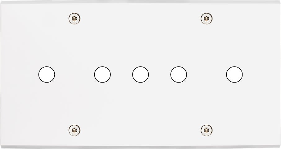 MODELEC - Façade Confidence Laiton Blanc Mat Double Horizontale P5 à Vis