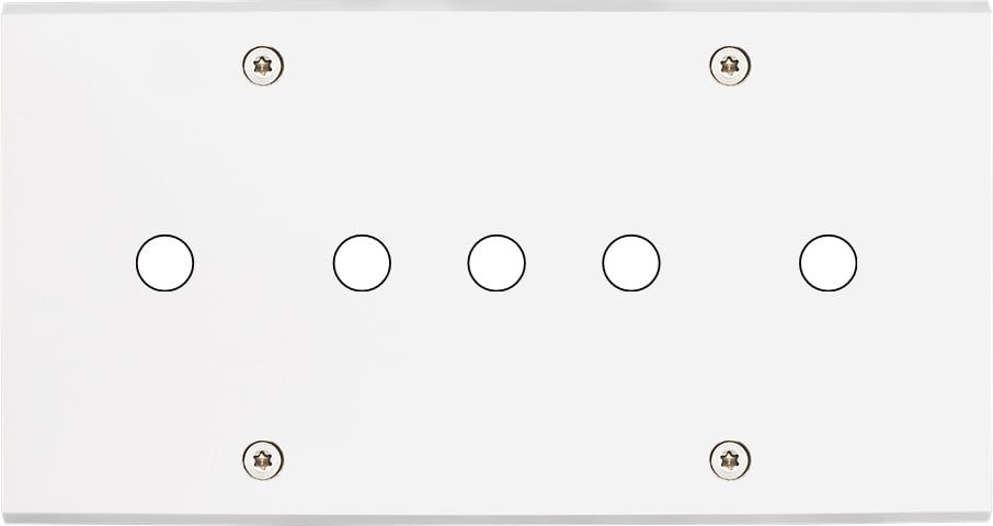 MODELEC - Façade Confidence Laiton Blanc Mat Double Horizontale P5 à Vis