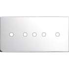 MODELEC - Façade Confidence Laiton Chrome Double Horizontale 5 Push