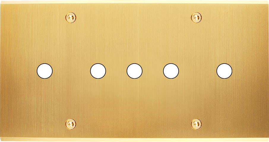 MODELEC - Façade Confidence Laiton Satine Double Horizontale P5 à Vis