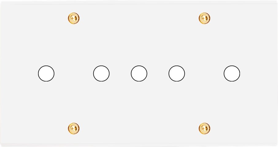 MODELEC - Façade Confidence Laiton Blanc Email Double Horizontale P5 à Vis