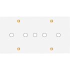 MODELEC - Façade Confidence Laiton Blanc Email Double Horizontale P5 à Vis