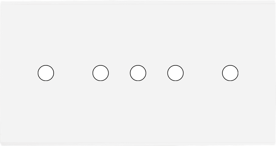 MODELEC - Façade Confidence Laiton Blanc Email Double Horizontale 5 Push