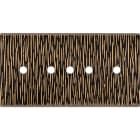 MODELEC - Façade Fascination Laiton Fauve Double Horizontale 5 Push