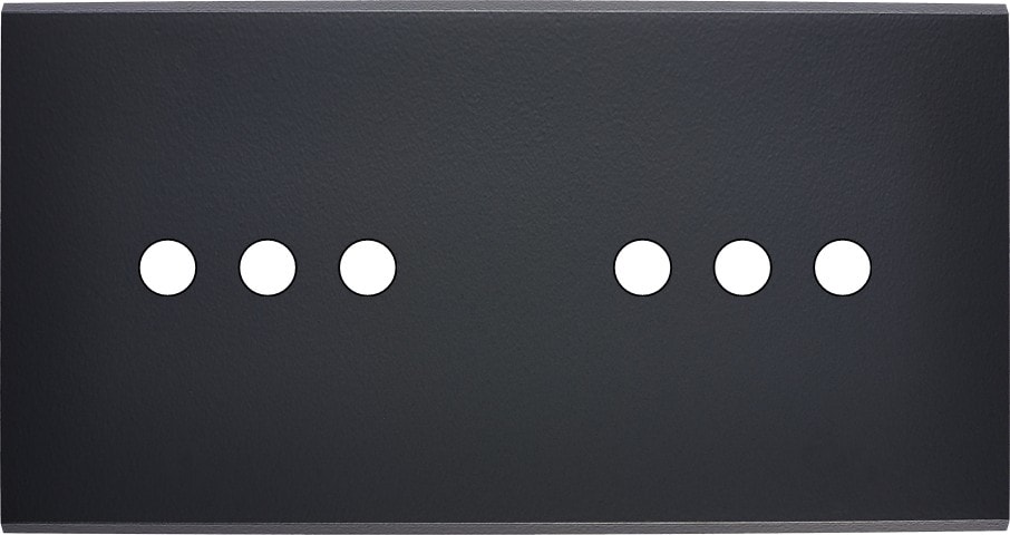 MODELEC - Façade Confidence Laiton Noir Double Horizontale 6 Push