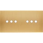 MODELEC - Façade Confidence Laiton Brosse Double Horizontale 6 Push