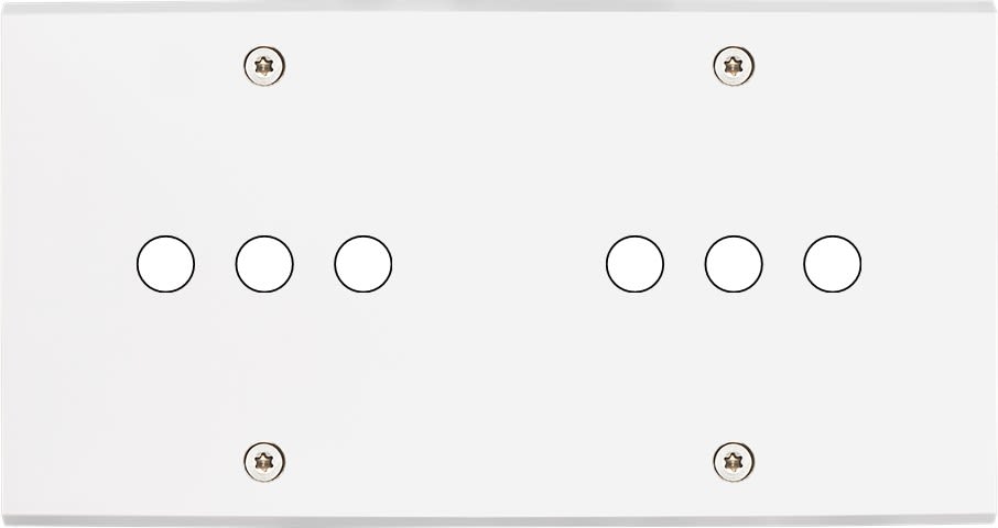 MODELEC - Façade Confidence Laiton Blanc Mat Double Horizontale P6 à Vis