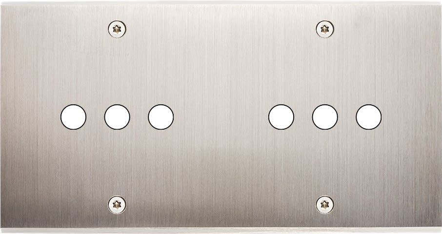 MODELEC - Façade Confidence Laiton Nickel Satine Double Horizontale P6 à Vis