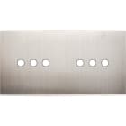 MODELEC - Façade Confidence Laiton Nickel Satine Double Horizontale 6 Push