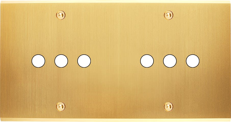 MODELEC - Façade Confidence Laiton Satine Double Horizontale P6 à Vis