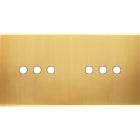 MODELEC - Façade Confidence Laiton Satine Double Horizontale 6 Push