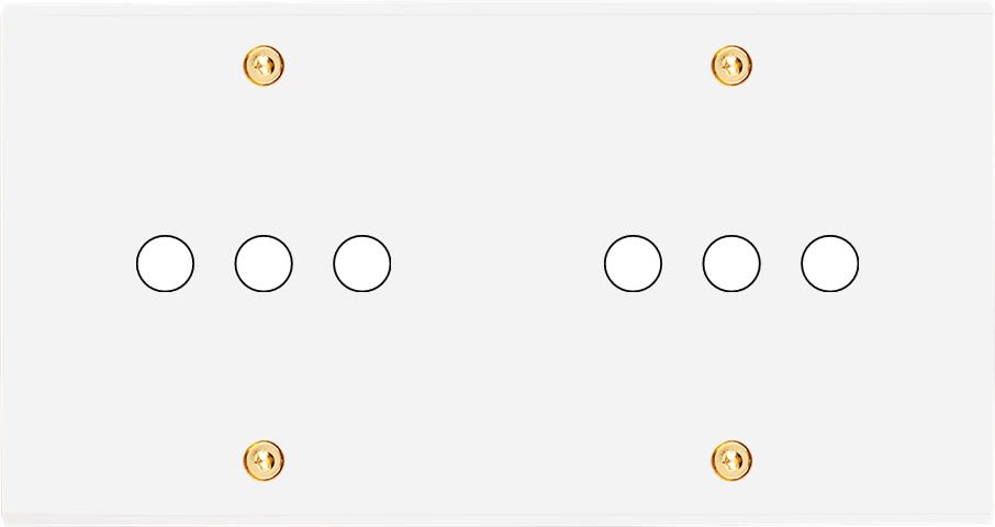 MODELEC - Façade Confidence Laiton Blanc Email Double Horizontale P6 à Vis