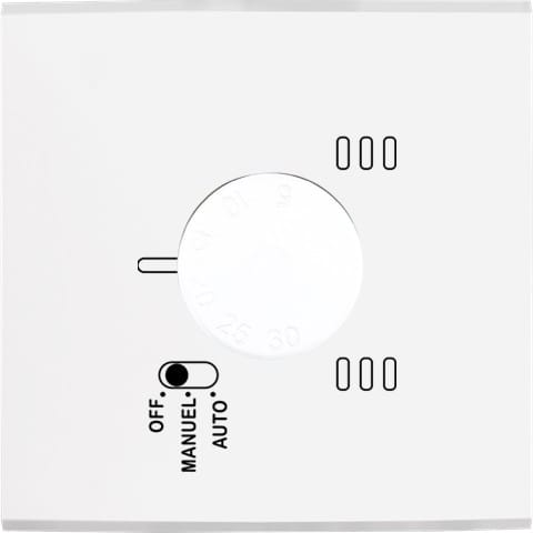 MODELEC - Façade Laiton Blanc Simple Thermostat Magnetique