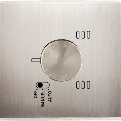 MODELEC - Façade Laiton Nickel Satine Simple Thermostat Magnetique