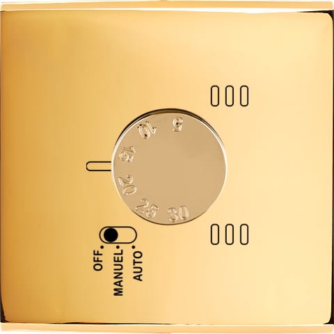 MODELEC - Façade Laiton Or Miroir Simple Thermostat Magnetique