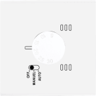 MODELEC - Façade Laiton Blanc Email Simple Thermostat Magnetique