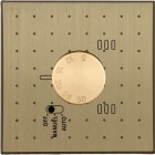 MODELEC - Façade Empreintes POINT Laiton Satiné Simple Thermostat, magnétique