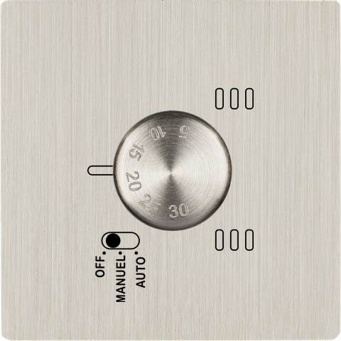 MODELEC - Façade Simple M en Laiton finition Nickel Brossé 1 thermostat magnétique