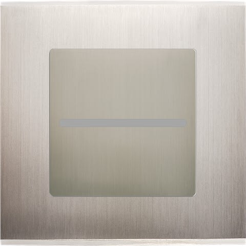 MODELEC - Façade Laiton Nickel satiné Bouton plat pour Variateur Bluetooth magnétique