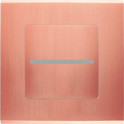 MODELEC - Façade Laiton Cuivre Satiné Bouton plat pour Variateur Bluetooth magnétique