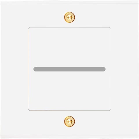 MODELEC - Façade Laiton Blanc émail Bouton plat pour Variateur Bluetooth à vis