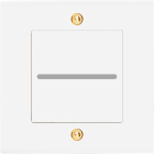 MODELEC - Façade Laiton Blanc émail Bouton plat pour Variateur Bluetooth à vis