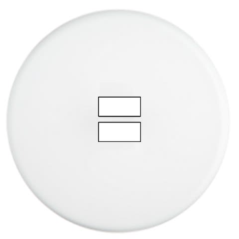 MODELEC - Façade Iris Blanc Simple Ouverture Pour Chargeur Double Usb
