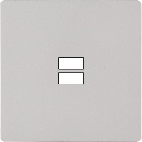 MODELEC - Façade "M" Nickel Sable Simple 1 Chargeur USB magnétique