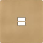 MODELEC - Façade "M" Laiton Sable Simple 1 Chargeur USB magnétique