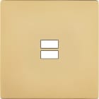 MODELEC - Façade "M" Laiton Miroir Simple 1 Chargeur USB magnétique