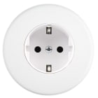 MODELEC - Façade Iris Blanc Soft Touch Simple Prise Schuko