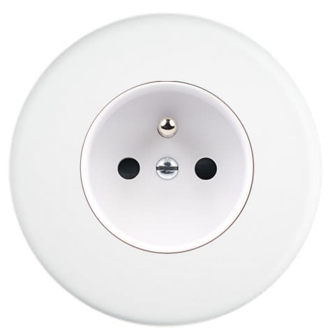 MODELEC - Façade Iris Blanc Soft Touch Simple PC 2P+T