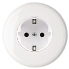 MODELEC - Façade Iris by MODELEC en porcelaine blanche simple poste PC Schuko