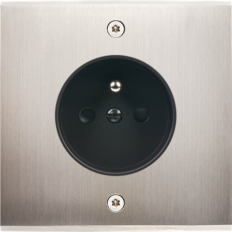 MODELEC - Façade Confidence Laiton Nickel Satine Simple PC à Vis