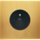 MODELEC - Façade Confidence Laiton Satiné Simple Prise courant. Façade magnétique.