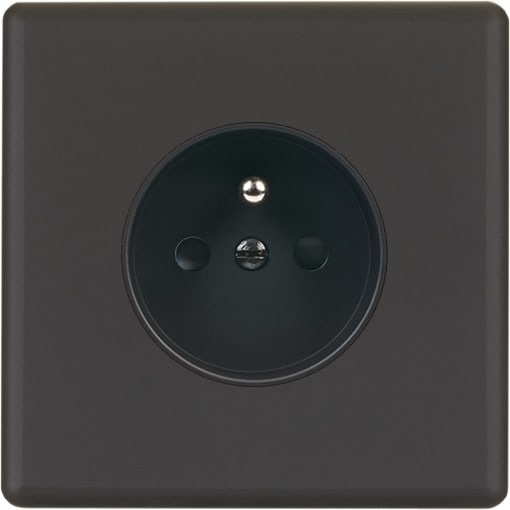 MODELEC - Façade Hitera Noir Soft Simple Pc; Façade à clip.