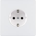 MODELEC - Façade "M" Blanc Mat Simple 1 Prise Schuko magnétique