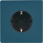 MODELEC - Façade "M" Gris Mat Simple 1 Prise Schuko magnétique