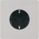 MODELEC - Façade "M" Nickel Sable Simple 1 Prise Schuko magnétique