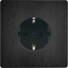 MODELEC - Façade "M" Acier Verni Simple 1 Prise Schuko magnétique