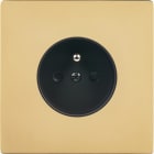 MODELEC - Façade "M" Laiton Miroir Simple 1 Prise magnétique